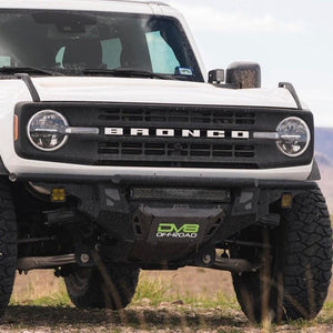 DV8 Offroad FBBR-08 Tube Series Steel Front Bumper - 2021-2026 Ford Bronco | Black Powdercoat