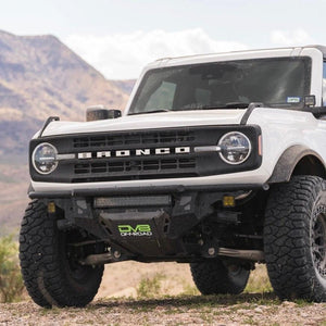 DV8 Offroad FBBR-08 Tube Series Steel Front Bumper - 2021-2026 Ford Bronco | Black Powdercoat