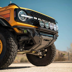 DV8 Offroad FBBR-08 Tube Series Steel Front Bumper - 2021-2026 Ford Bronco | Black Powdercoat