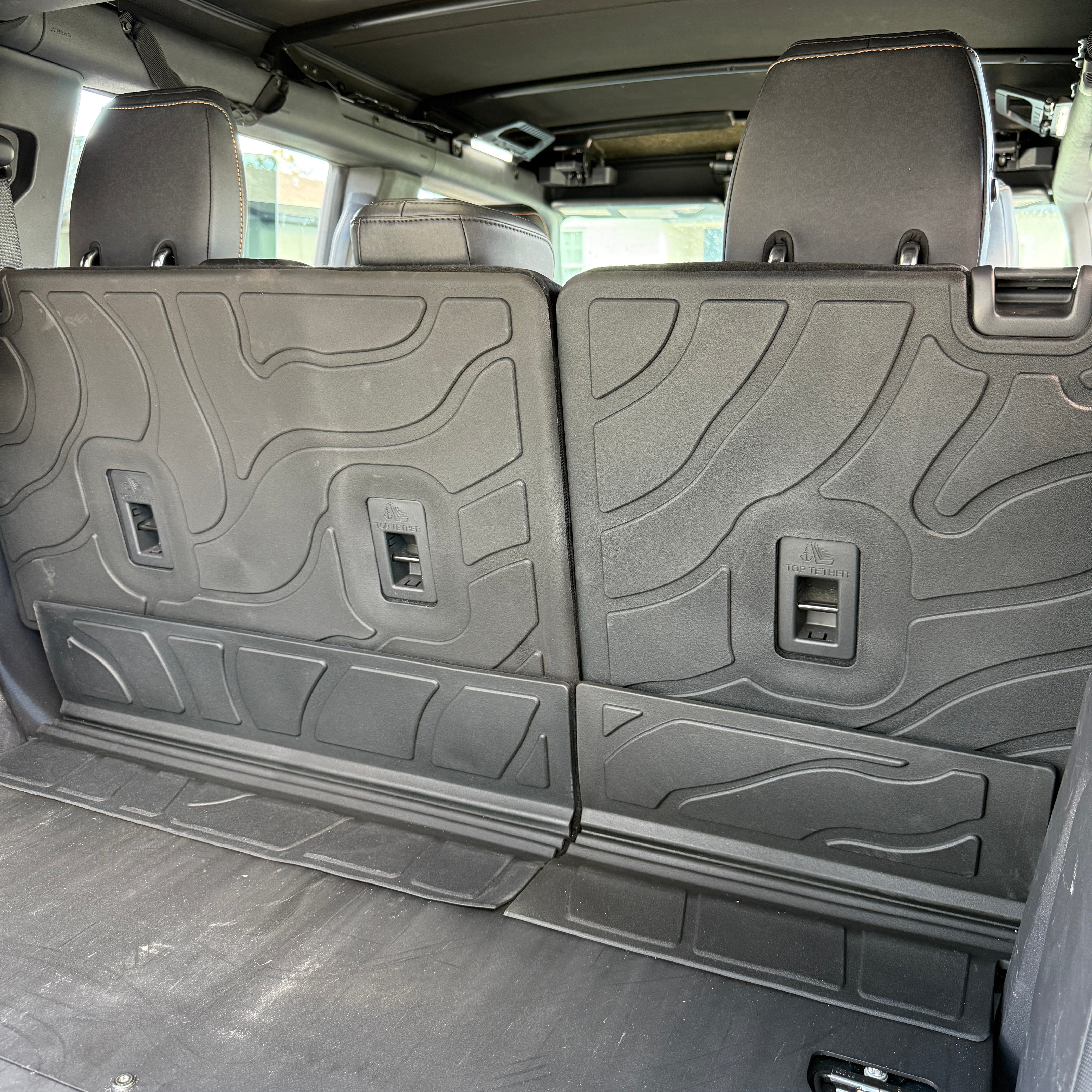 Buckle Up Off-Road Swirl Topographic TPE Rear Seat Protectors for 2021+ Ford Bronco 4 Dr
