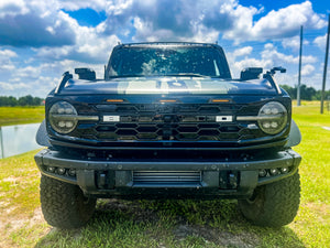 BBM Gloss Black Hex Grille with Amber Lighting for 2021+ Ford Bronco