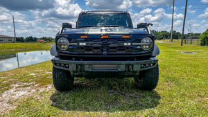 BBM Gloss Black Hex Grille with Amber Lighting for 2021+ Ford Bronco