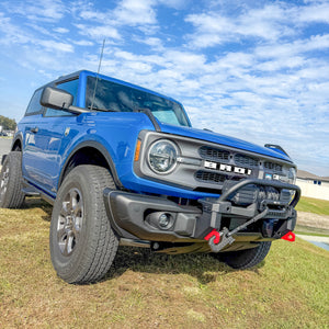 Buckle Up Off-Road Winch Mount Bundle with Borne Off-Road 10K lb Winch with Black Synthetic Rope