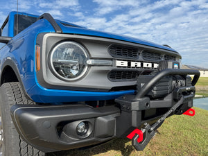 Buckle Up Off-Road Winch Mount Bundle with Borne Off-Road 10K lb Winch with Black Synthetic Rope