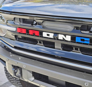 UPR Bronco Grille Replacement Lettering (Oxford White) | UPR-3683-05