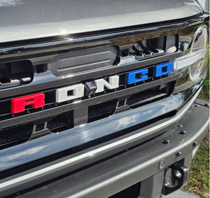 UPR Bronco Grille Replacement Lettering (Oxford White) | UPR-3683-05