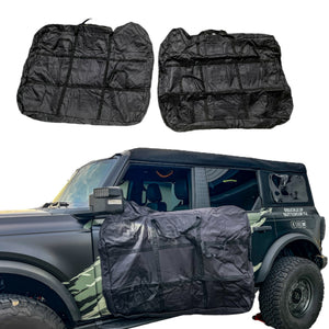 BBM FRONT Door Storage Bags for 2021+ Ford Bronco 4-Door - 2 Bags