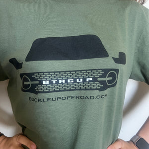 Buckle Up Off-Road Merch BTRCUP Bronco Grille T-Shirt - Military Green - Size Small