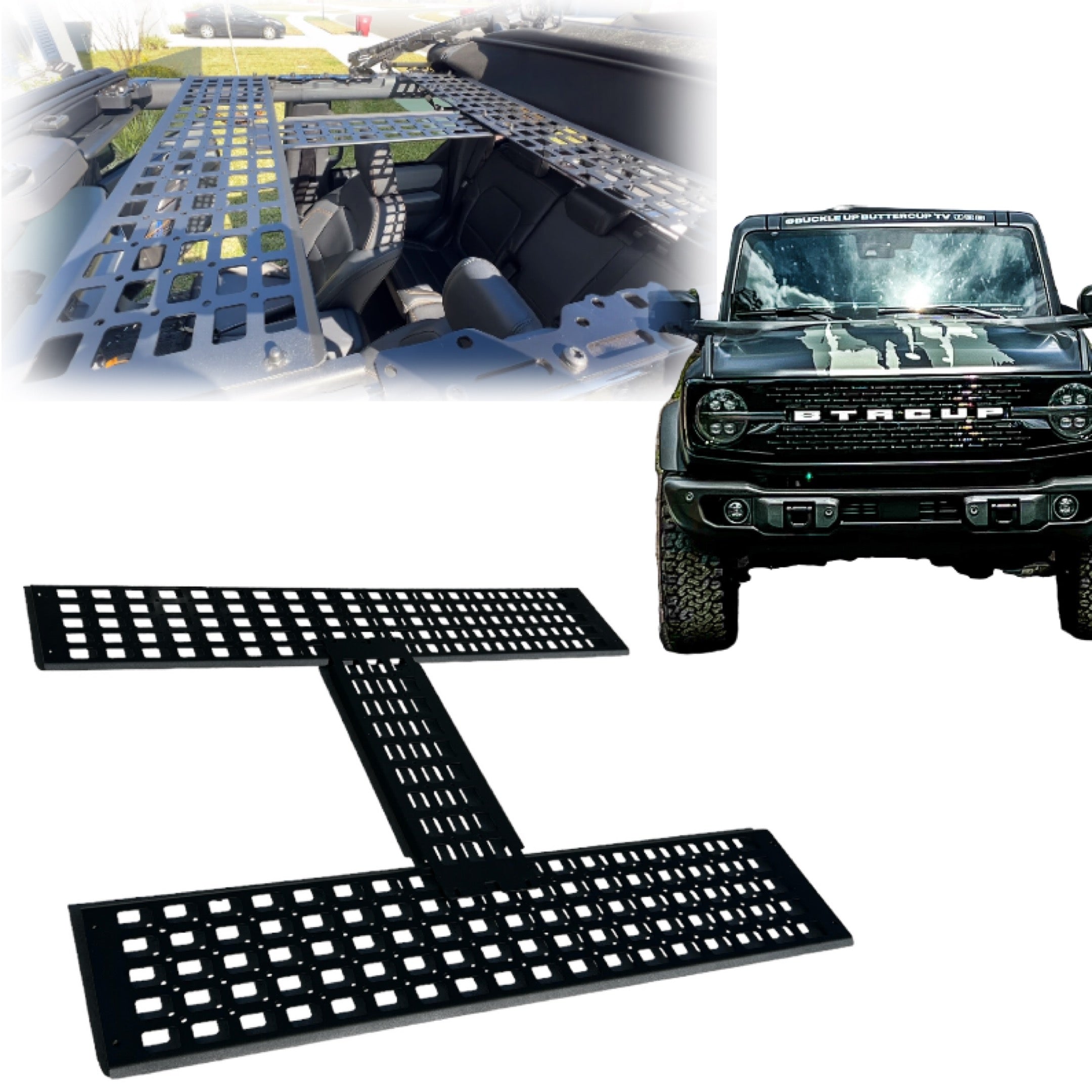 Buckle Up Off-Road Overhead Molle Panel Organizer for 2021+ Ford Bronco 4dr
