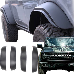 Buckle Up Off-Road Wide Track Flares for 2021+ Ford Bronco Set of 4 | bub6gwflare