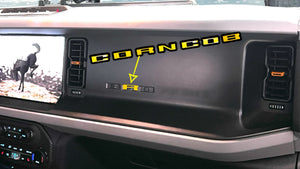 StickerFab Bronco Dash letters Medium Overlay Universal Letters fit Dash Letters of 2021+ Ford Bronco