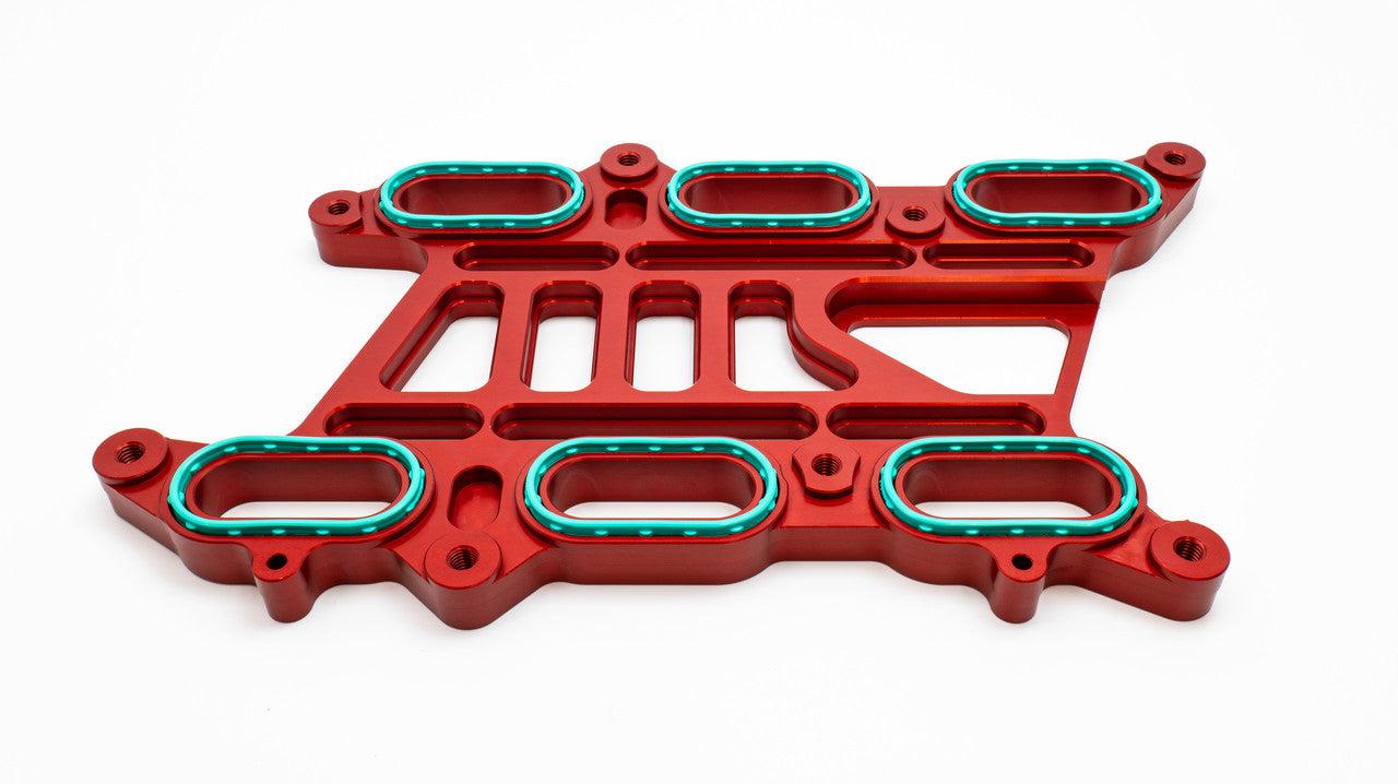 Boomba Racing Intake Manifold Spacer for 2.7L 2021+ Ford Bronco - Red