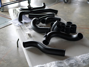 Process West Intercooler Black Piping Kit compatible with Factory Intercooler and Stage 1 PW for 24+ Ranger Raptor 22+ Bronco Raptor | PRW-PWRR01B-pipe