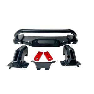 Buckle Up Off-Road Winch Mount Bundle with Borne Off-Road 10K lb Winch with Black Synthetic Rope