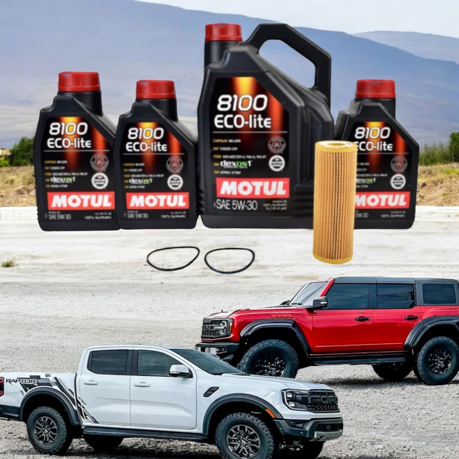 Buckle Up Off-Road Oil Change Kit WITHOUT drain plug for 3.0L Ford Bronco Raptor & Ranger Raptor