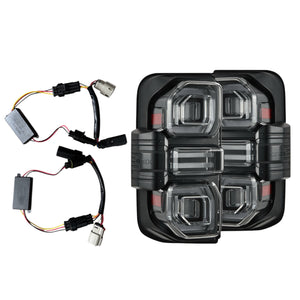 AlphaRex NOVA-Series Prismatic LED Tail Lights Black for Signature LED 2021+ Ford Bronco