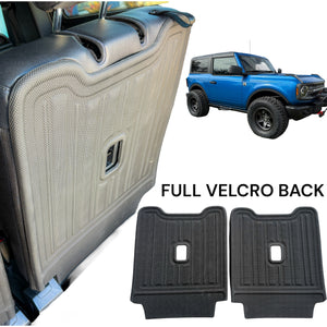 BBM Rugged Rear Seat Back Protectors for 2021+ Ford Bronco (2-door) | Fully Backed Velcro