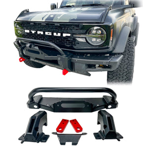 Ford Bronco Winch Mount with Bull Bar | 2021+ Modular Bumper – Buckle Up Off Road
