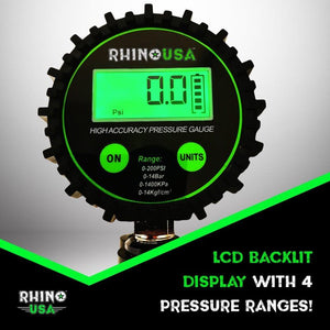 Rhino USA 200 Psi Digital Tire Inflator Gauge | RGAUGE-0200