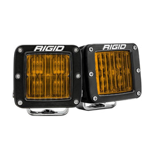 Rigid Industries SAE J583 Compliant Selective Fog Light Pair D-Series Pro Street Legal Surface Mount (Yellow) | 504816