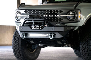 DV8 Offroad FS-15 Series Modular Front Bumper Winch Ready w/ Auxiliary Light Mounts for 2021+ Ford Bronco | FBBR-02