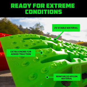 Rhino USA Recovery Traction Boards - Green (Pair) | TRACBOARDS-GRN