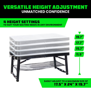 Rhino USA Portable Camping Table And Stool (Black) | CA-FRTABSTL-BLK