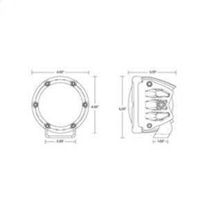 Rigid Industries 360-Series 4 Inch Spot with Amber PRO Lens (Pair) Universal | 36123