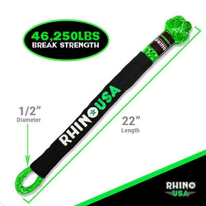 Rhino USA Synthetic Soft Shackle Green | SFTSHACK-12-GRN-1