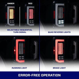 FORM Lighting LED Tail Lights Smoked Pair FL0086 - 2021+ Ford Bronco