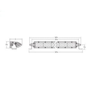Rigid Industries SR-Series 30in. Spot w/ PRO Lens (Amber) | 932314
