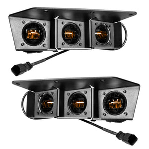 Oracle Triple LED Fog Light Kit for 2021+ Ford Bronco w/ Modular Bumper - AMBER