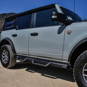 Westin/HDX 2021+ Ford Bronco Drop Nerf Step Bars - Textured Black for 2021+ Ford Bronco 4-Door | 56-14195
