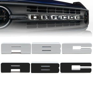 Oracle Lighting Universal Illuminated LED Letter Badges - Matte Black Letters w/ White LED for 2021+ Ford Bronco