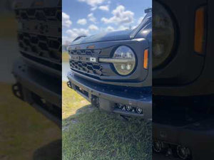 Buckle Up Off-Road Gloss Black Hex Grille with Amber Lighting for 2021+ Ford Bronco