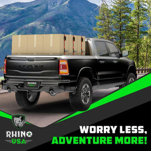 Rhino USA Medium Duty Ratchet Strap Tie-Down 4-Pack (Red) | RCHT-4PACK-RED