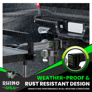 Rhino USA 8In Heavy Duty Drop Hitch - 2.5In (Black) | RG-HTDROP2.58-BLK