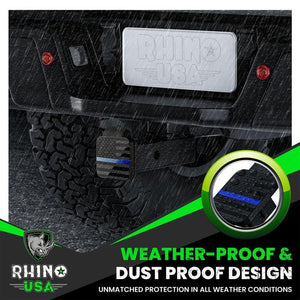 Rhino USA 2In American Flag Hitch Cover - Black & Blue | TO-HTCVRUSA-BLU