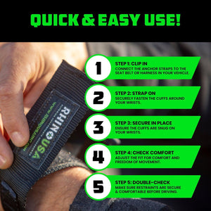 Rhino USA Off-Road Wrist Restraints (Pair) | RNO-RESTRAINTS