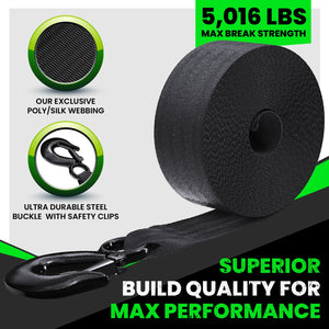 Rhino USA 2In X 20Ft Boat Winch Strap With Hook | RNO-WNCH-STRP