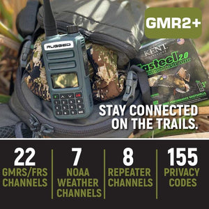 Rugged Radios 2 PACK - Rugged GMR2 PLUS - GMRS / FRS Two Way Handheld Radios Safety Yellow | GMR2-PLUS-2-PACK-HV