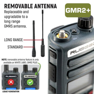 Rugged Radios 2 PACK - Rugged GMR2 PLUS - GMRS / FRS Two Way Handheld Radios Safety Yellow | GMR2-PLUS-2-PACK-HV