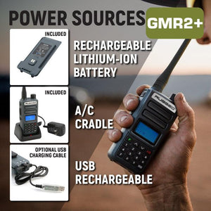 Rugged Radios 2 PACK - Rugged GMR2 PLUS - GMRS / FRS Two Way Handheld Radios Safety Yellow | GMR2-PLUS-2-PACK-HV
