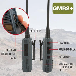 Rugged Radios 2 PACK - Rugged GMR2 PLUS - GMRS / FRS Two Way Handheld Radios Safety Yellow | GMR2-PLUS-2-PACK-HV