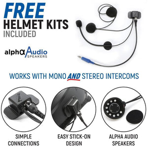 Rugged Radios STX STEREO Remote Head Complete Master Comm Kit with Intercom and 2-Way Radio G1 GMRS | MCK-STX-RS-2P-G1