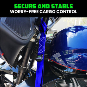 Rhino USA Soft Loops Motorcycle Tie-Down Set 4-Pack Blue | SOFT4PACK-BLU