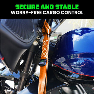 Rhino USA Soft Loops Motorcycle Tie-Down Set 4-Pack Orange | SOFT4PACK-ORG