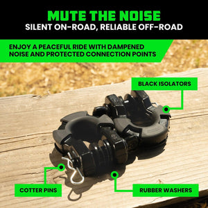 Rhino USA 8T Super Shackle 2-Pack (Black) | SUPERSHACK-BLK