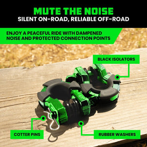 Rhino USA 8T Super Shackle 2-Pack (Green) | SUPERSHACK-GRN