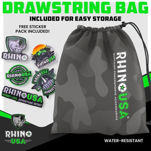 Rhino USA Self-Tensioning Ratchet Straps (4Pk 1.6Inx15Ft) (Black) | TD-RSST-16X15-4BLK
